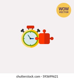 Training Concept Icon with Timer