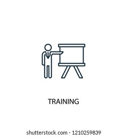 training concept line icon. Simple element illustration. training  concept outline symbol design. Can be used for web and mobile UI/UX