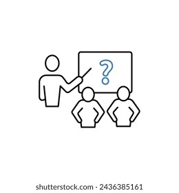 training concept line icon. Simple element illustration. training concept outline symbol design.