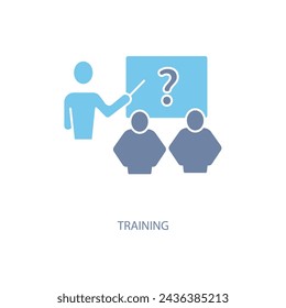 training concept line icon. Simple element illustration. training concept outline symbol design.