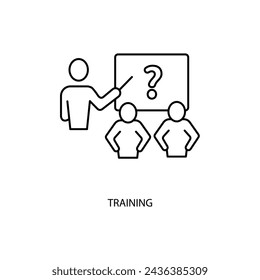 training concept line icon. Simple element illustration. training concept outline symbol design.