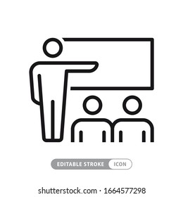 Icono de vector de esquema de formación 