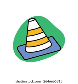 Icono de cono de entrenamiento Vector ilustración de stock