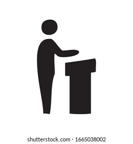 Training, conference, presentation icon. Vector.