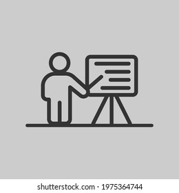 Training, conference, presentation icon. Vector.