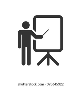 Icono de formación, conferencia, presentación. Vector.