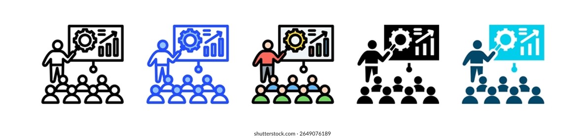 Training Course Icon Collection With Multiple Styles