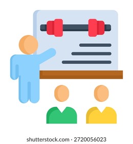 Icono de curso de capacitación Ilustración vectorial de estilo plano