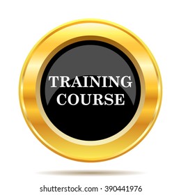Training course icon. Internet button on white background. EPS10 vector.

