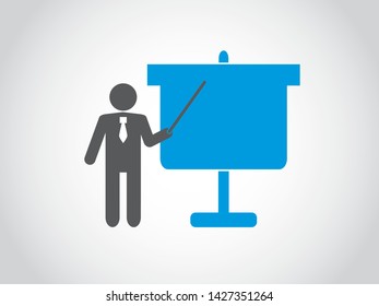 Training Course Presentation Speaker Classroom Business Icon