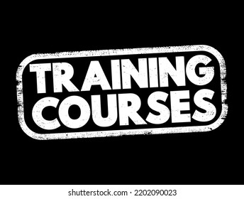 Training Courses text stamp, concept background