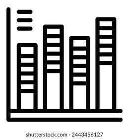 Training crypto graph icon outline vector. Digital training. Career digital