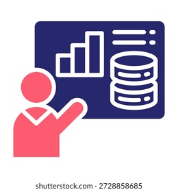 Icono de datos de entrenamiento Color Relleno Estilo Ilustración vectorial