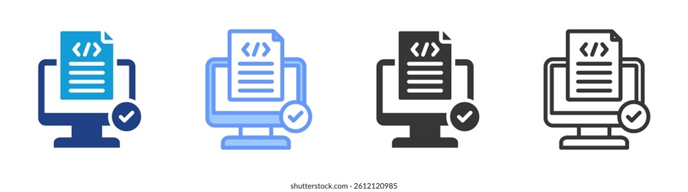 Training Data icon set multiple style collection