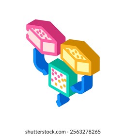 training data machine learning isometric icon vector. training data machine learning sign. isolated symbol illustration