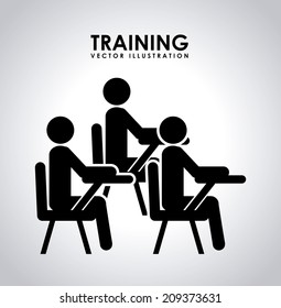 training design over  gray background vector illustration