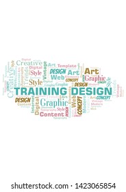 Training Design word cloud. Wordcloud made with text only.