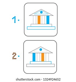 Training and development of attention, memory, mind, ingenuity. Find ten differences between the two pictures. Educational game for children. Funny Games. Useful exercises. Illustration and vector.