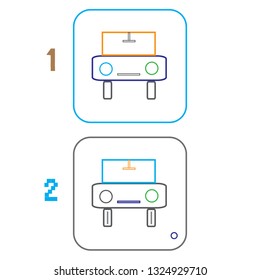 Training and development of attention, memory, mind, ingenuity. Find ten differences between the two pictures. Educational game for children. Funny Games. Useful exercises. Illustration and vector.