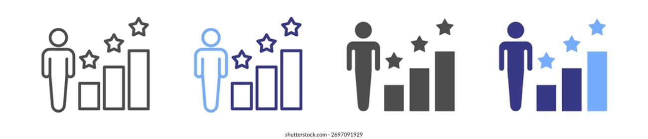 training and development icon set multiple style