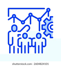 Training and Development line icon. linear style sign for mobile concept and web design. Outline vector icon. Symbol, logo illustration. Vector graphic