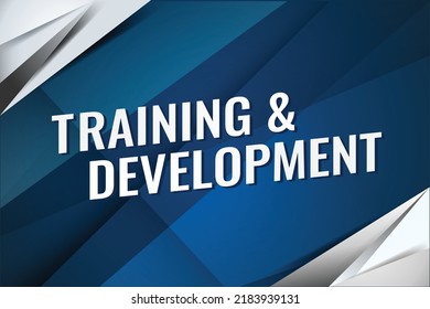 Training and development word concept vector illustration lines modern futuristic 3d style for landing page template ui web mobile app poster banner flyer background gift card coupon label wallpaper