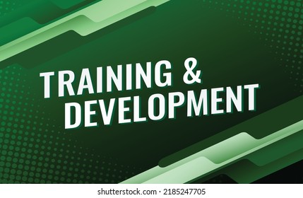 Training and development word concept vector illustration lines modern futuristic 3d style for landing page template ui web mobile app poster banner flyer background gift card coupon label wallpaper