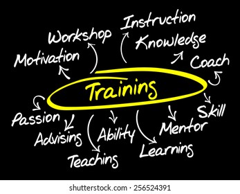 Training diagram chart, business concept