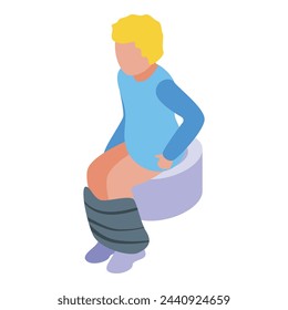 Icono de pañal de entrenamiento vector isométrico. Olla de niños. Niño lindo
