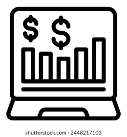Training digital icon outline vector. Career academy. Bank trade digital