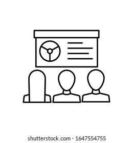 Entrenamiento, controlador, icono personal. Línea simple, contorno vectorial elementos de iconos de la escuela de conducción para ui y ux, sitio web o aplicación móvil