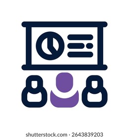 training duotone icon. Sleek and modern vector icon for websites, mobile apps, marketing materials, and corporate design. Fully scalable and ready to use.