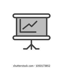 Training education icon in flat style. People seminar vector illustration on white isolated background. School classroom lesson business concept.