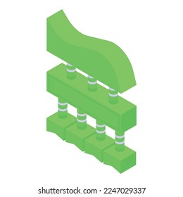 Training exercise icon isometric vector. Fitness gym. Steel equipment