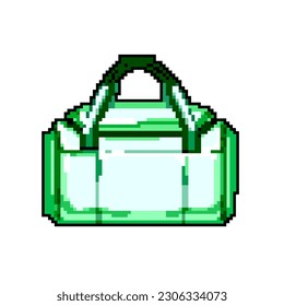 training fitness bag game pixel art retro vector. bit training fitness bag. old vintage illustration