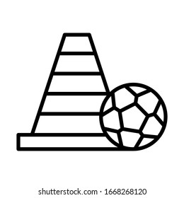 Training, football icon. Simple line, outline vector elements of soccer for ui and ux, website or mobile application