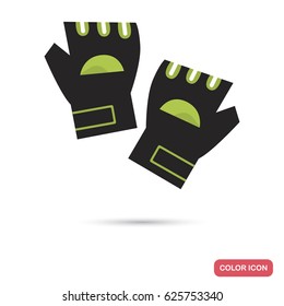 Training gloves. Flat color icon for web and mobile design