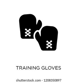 Training gloves icon. Training gloves symbol design from Gym and fitness collection. Simple element vector illustration on white background.