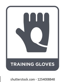training gloves icon vector on white background, training gloves trendy filled icons from Gym equipment collection, training gloves simple element illustration