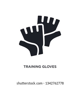 training gloves isolated icon. simple element illustration from gym and fitness concept icons. training gloves editable logo sign symbol design on white background. can be use for web and mobile
