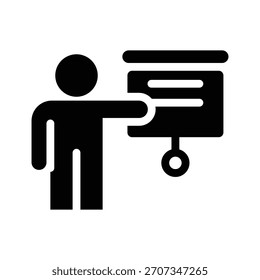 training glyph icon illustration vector graphic. Simple element illustration vector graphic, suitable for app, websites, and presentations isolated on white background