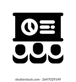 training glyph icon. Strong and solid vector icon for websites, mobile interfaces, presentations, and visual branding. High quality and easy to edit.