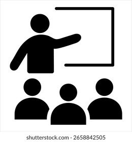 Ilustración vectorial de icono de glifo de entrenamiento
