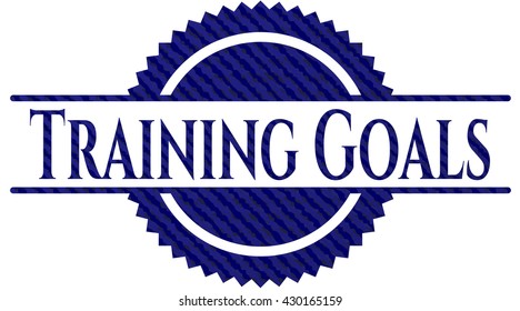Training Goals badge with jean texture