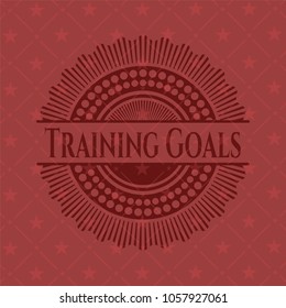 Training Goals badge with red background