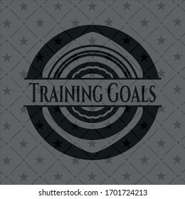 Training Goals schwarzes Badge. Vektorillustration Illustration. Detaillierte Angaben.