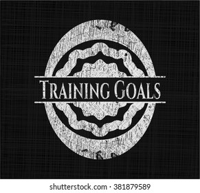 Training Goals chalk emblem written on a blackboard
