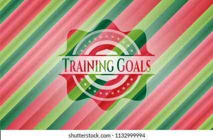 Training Goals christmas style emblem.