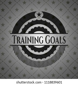 Training Goals dark emblem. Retro