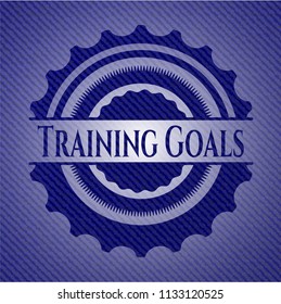 Training Goals emblem with jean texture
